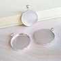 Pandantiv placat argint,baza cabochon 30mm (SPLAK 091)