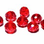 Cristale din sticla, rondelle, 10x8 mm, rosii