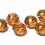 Cristale din sticla, rondelle, 10x8 mm, maro