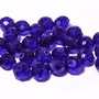 Cristale din sticla, rondelle, 6x4 mm, safir