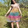 rochie crosetata, colorata  si de vara