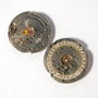 7833 - (2buc) Mecanism ceas, steampunk, rotite ceas, aliaj metalic argintiu