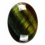 7835 - (1 buc) Cabochon, ochi de tigru verde-cafeniu, 40x30mm