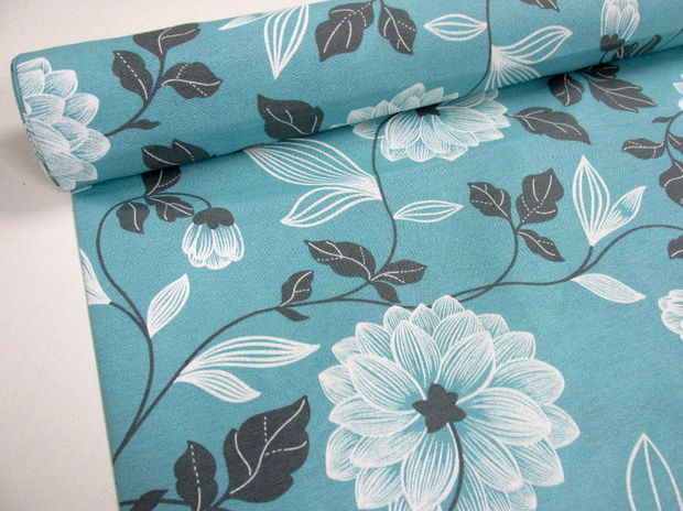 Turquoise Flowers - 280cm - Colectie limitata!!!