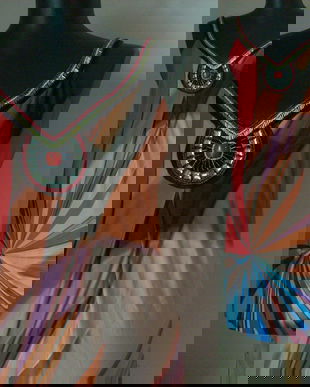 ROCHIE BRODERIE JERSE GEOMETRIC