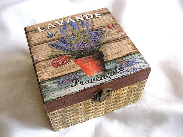 Cutie din lemn -lavenda-26359