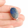 Conector oval cu Lapis Lazuli in rama argintata