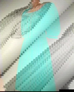 Rochie Dirndl bleu-verte