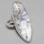 Inel placat cu argint si opal dendritic