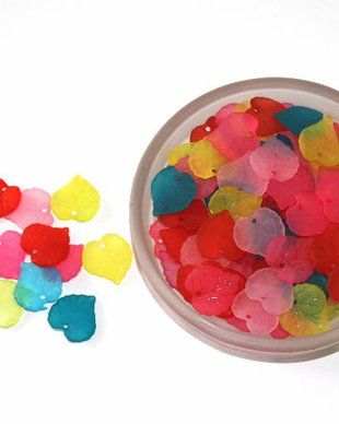 18 x Frunze acrilice frosted