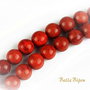 Coral poros rosu-caramiziu sfere 8mm