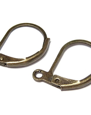 Tortite cercei din alama, antic bronz, 15x10 mm
