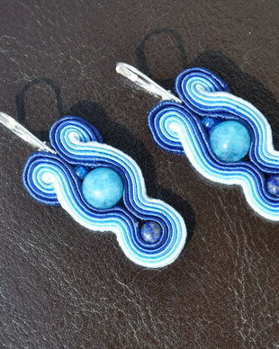 Cercei soutache angelite