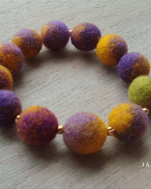 Brăţară Eclectic yellow and mauve