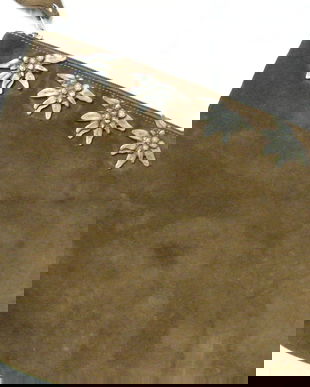 Poseta -mapa din piele intoarsa maro