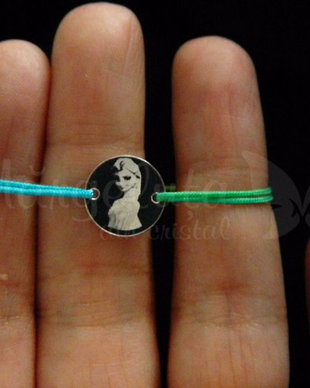 Bratara personalizata cu banut din argint - Elsa