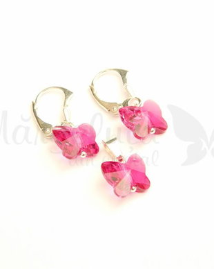 Fuchsia butterfly - Swarovski