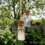 Lant argint&pandantiv sticla cu pietre naturale (cristal de stanca)