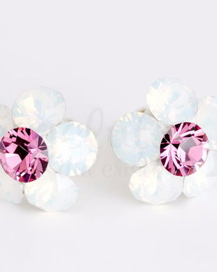Swarovski Chaton- White & Rose