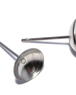 Tortite cercei din inox, 9x8 mm