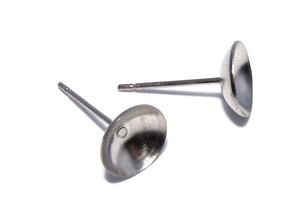 Tortite cercei din inox, 9x8 mm