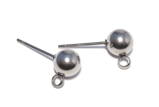 Tortite cercei din inox, 17x9 mm