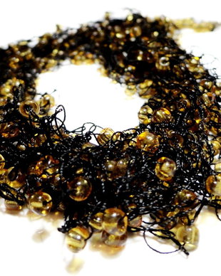 Colier crosetat Black and Yellow