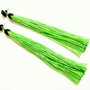 Cercei franjuri verde neon