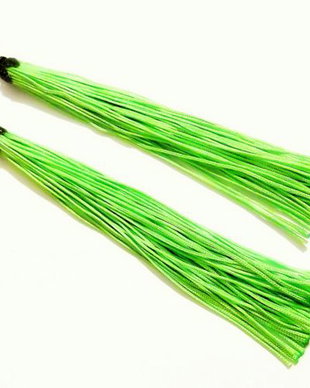 Cercei franjuri verde neon