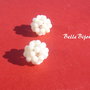 Sfere tesute din margele de agate albe aprox 15 mm