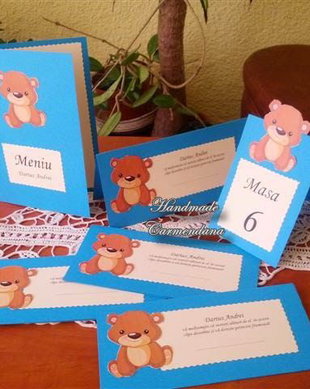 Set papetarie botez tematic ursulet