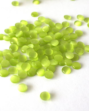 Cabochon cat eye 6 mm verde lime