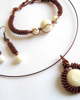 set coral alb si cupru 16404