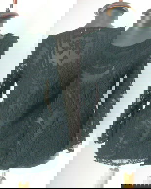 BLUZA NEAGRA DANTELA