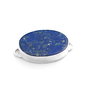 Conector oval cu Lapis Lazuli in rama argintata