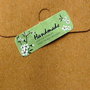 8buc. Sticker hartie autocolanta ''Hand Made''  50x17mm (DVLAK 037)