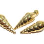 Pandantiv / charm din acril metalizat, scoica, 30.5x9 mm