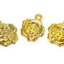 Pandantiv / charm din acril metalizat, floare, 23x18 mm
