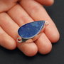 Conector lacrima cu Lapis Lazuli in rama argintata