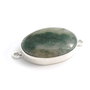Conector cu jasper natural - in rama argintata
