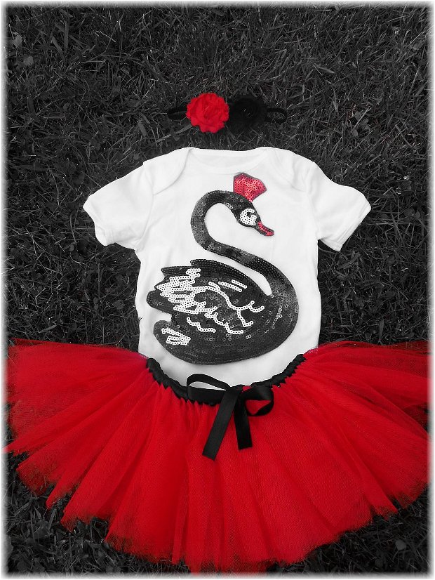 Set aniversar cu fustita tutu - Black Swan