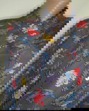 Matase naturala imprimeu