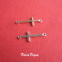 Cruciulita - link din argint rodiat aprox 1x8x19 mm