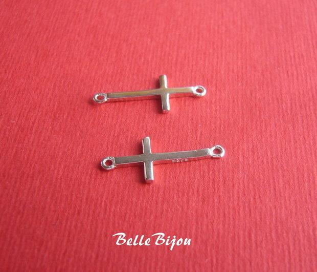 Cruciulita - link din argint rodiat aprox 1x8x19 mm