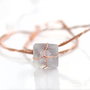 Colier cu Florina Octaedru cristal brut si Sarma Cupru non-tarnish