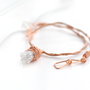 Colier cu Quartz  - Clusted de Cristale de la Herja  si Sarma Cupru non-tarnish