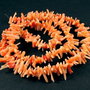 7858V - (sirag) Margele coral orange / portocaliu, tepi 5-15mm, 43cm