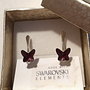 Cercei argint cu piatra Swarovski Fluture Ametist 8mm