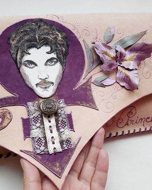 poseta plic unicat din piele naturala-PRINCE TRIBUTE-
