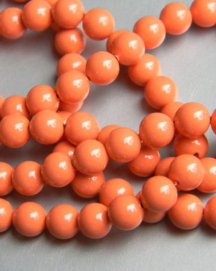 Perle Swarovski - culoare coral portocaliu - (816)
